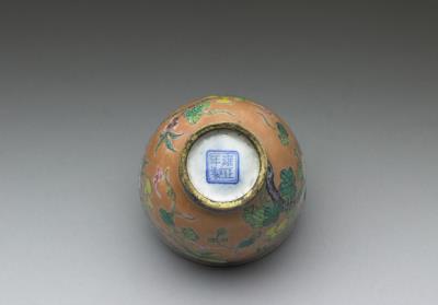 图片[3]-Gilt copper cup and saucer with painted enamel rendering of the happiness and longevity motif, Yongzheng reign (1723-1735), Qing dynasty-China Archive